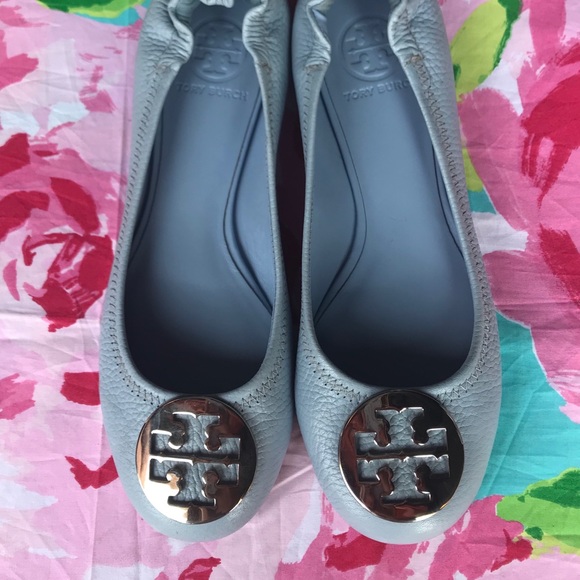 Tory Burch Shoes - NEW Tory Burch Reva Flat Periwinkle